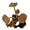 Wood Mushroom Sculpture Natural Tabletop Figurine Root Base Decor